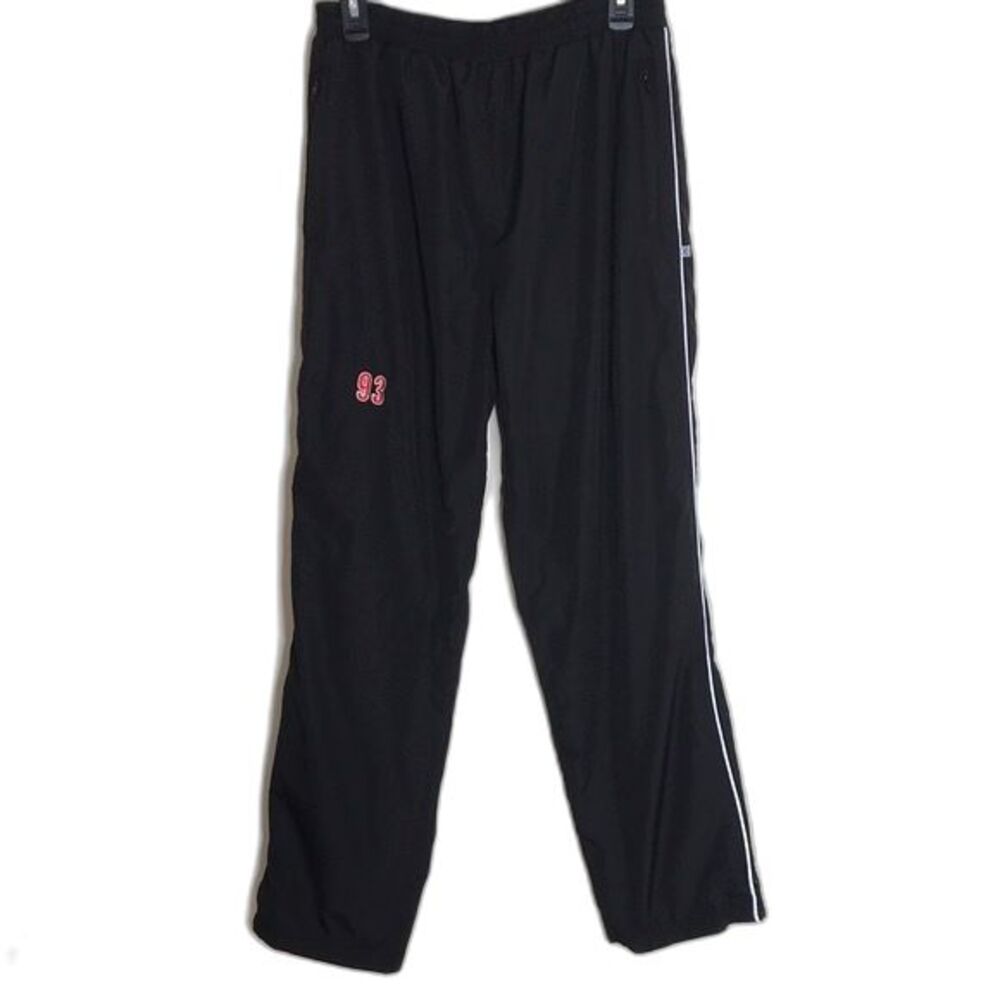 Kobe Men's Track Pants Mesh Lined Windbreaker Athletic Black Small
